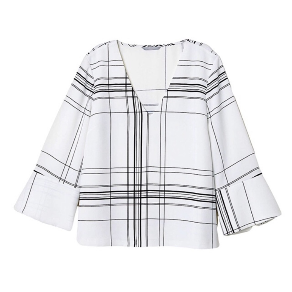 H&M white/black blouse
